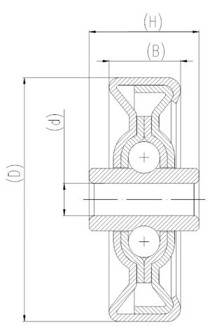 Conveyor Skate Roller Bearing 8x50x32:vxb:Ball Bearings